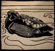 Woodcut card